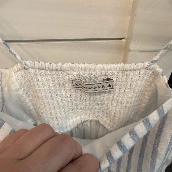 Abercrombie & Fitch women’s light Blue & White Striped Dress with Tie Straps - Picture 8 of 17